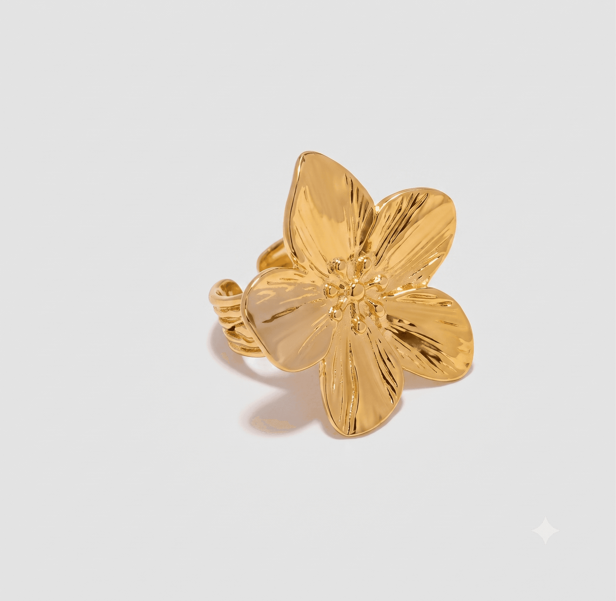 Vintage Flower Stud Ring